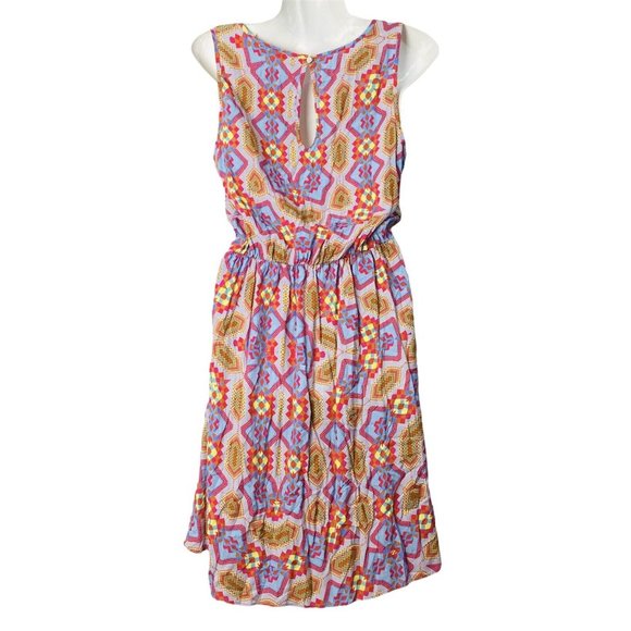 Country Road Dress Multicolored Colorful Geometric Hippie Size 6 XS - Picture 3 of 12